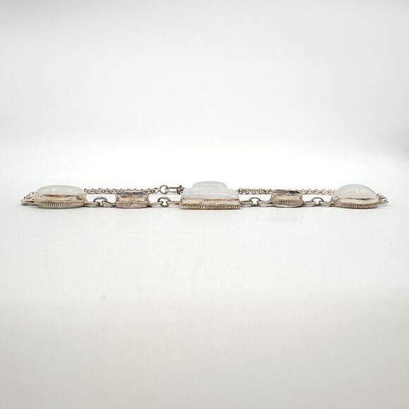 Sterling Silver 7 Gem Necklace Artisan Crafted Moonstone Amethyst Citrine 925 - Picture 12 of 13